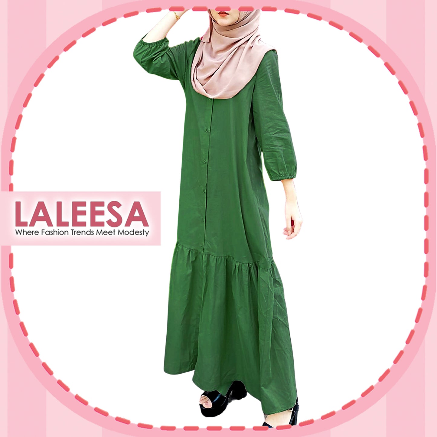 LALEESA DRESS DAFIYA LD218018  <BF Friendly Series> Dress Muslimah Dress Woman Jubah Muslimah Abaya