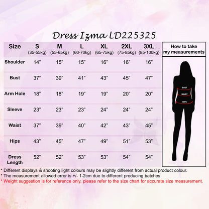 LALEESA DRESS IZMA LD225325 Dress Muslimah Dress Woman Jubah Muslimah Jubah Abaya Dress Long Dress