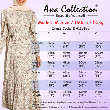 LALEESA Awa Collection DA113123 DRESS BASMA Maxi Dress Muslimah Dress Women Dress Baju Muslimah Baju Raya 2024