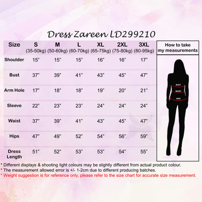 LALEESA DRESS ZAREEN LD299210 Dress Muslimah Dress Woman Jubah Muslimah Jubah Abaya Dress Long Dress