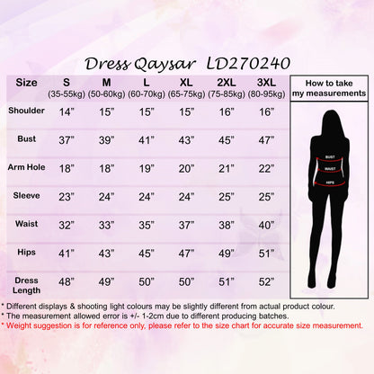 LALEESA DRESS QAYSAR LD270240 Dress Muslimah Dress Woman Jubah Muslimah Jubah Abaya Dress Long Dress