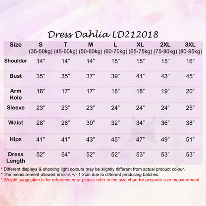 LALEESA DRESS DAHLIA LD212018 <Korean Series> Korean Style Dress Muslimah Dress Women Dress Plus Size Baju Raya 2024