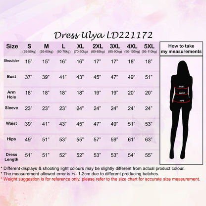 LALEESA DRESS ULYA LD221172 Dress Muslimah Dress Woman Jubah Muslimah Jubah Abaya Dress Long Dress