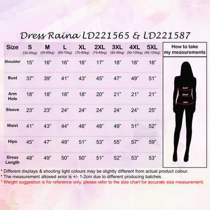 LALEESA DRESS RAINA LD221565 <BF Friendly Series> Dress Muslimah Dress Woman Jubah Muslimah Abaya