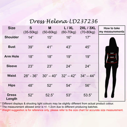 LALEESA DRESS HELENA LD237236 <Cottagecore Series> Dress Muslimah Dress Women Dress Jubah Muslimah Abaya