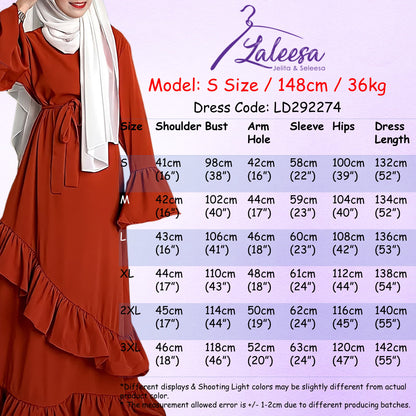 LALEESA LD292274 DRESS WAFA Dress Muslimah Dress Women Dress Jubah Muslimah Jubah Abaya Plus Size Baju Raya 2024