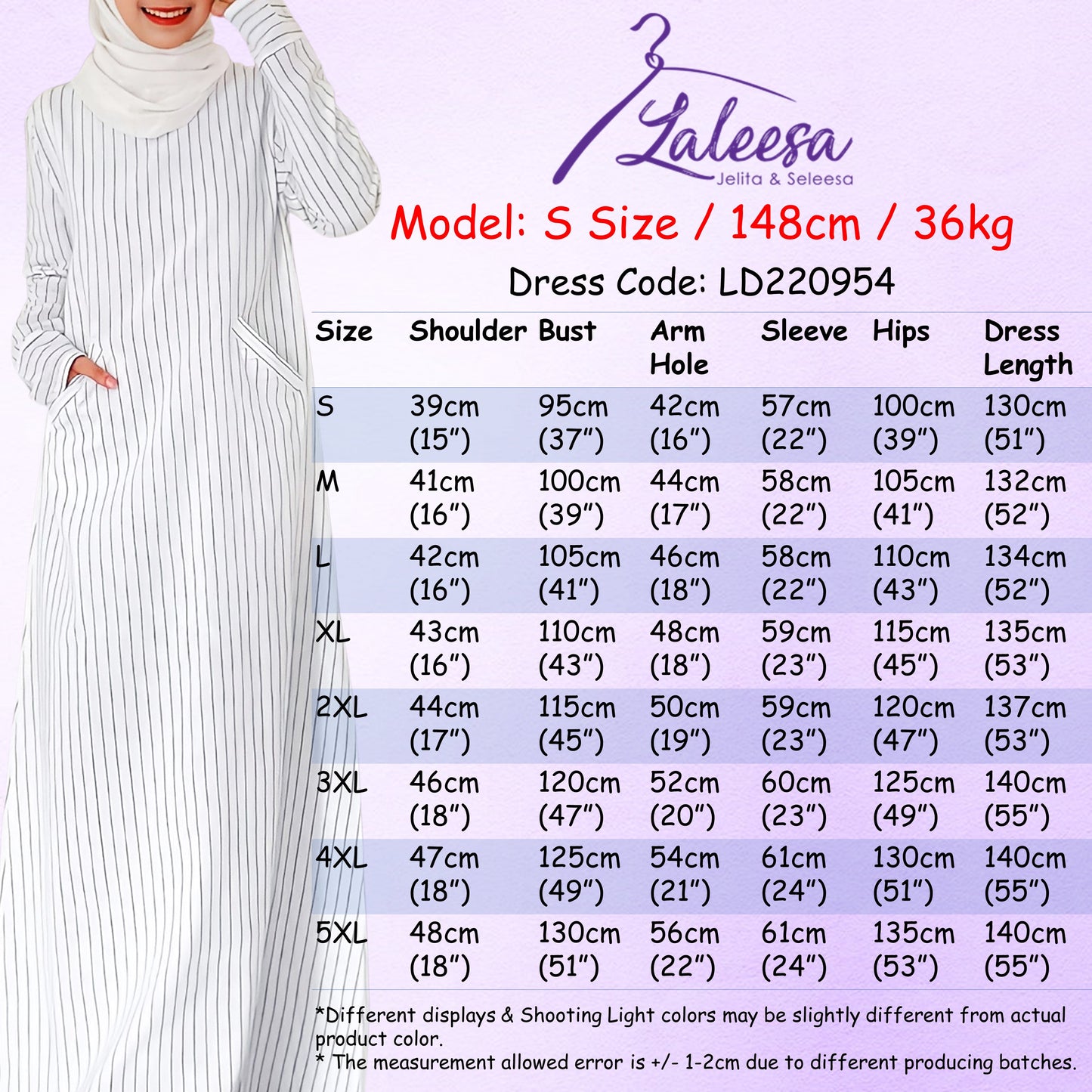 LALEESA LD220954 DRESS SAFIA Long Dress Muslimah Dress Women Dress Abaya Muslimah Baju Muslimah Wanita