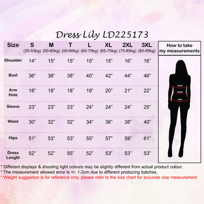 LALEESA DRESS LILY LD225173 <Korean Series> Korean Style Dress Muslimah Dress Women Dress Plus Size Baju Raya 2024