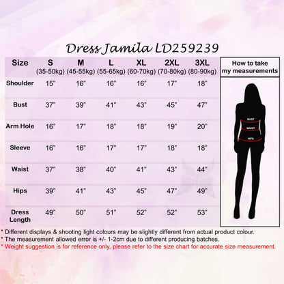 LALEESA DRESS JAMILA LD259239 Dress Muslimah Dress Woman Jubah Muslimah Jubah Abaya Dress