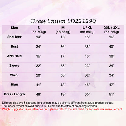 LALEESA DRESS LAURA LD221290 <Korean Series> (Small Cutting) Cheongsam Style Qipao Dress Muslimah Dress Women Dress