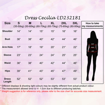 LALEESA DRESS CECILIA LD232181 <Korean Series> Dress Muslimah Dress Woman Jubah Muslimah Abaya Dress