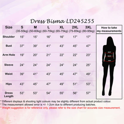 LALEESA DRESS BISMA LD245255 Dress Muslimah Dress Woman Jubah Muslimah Jubah Abaya Dress Long Dress