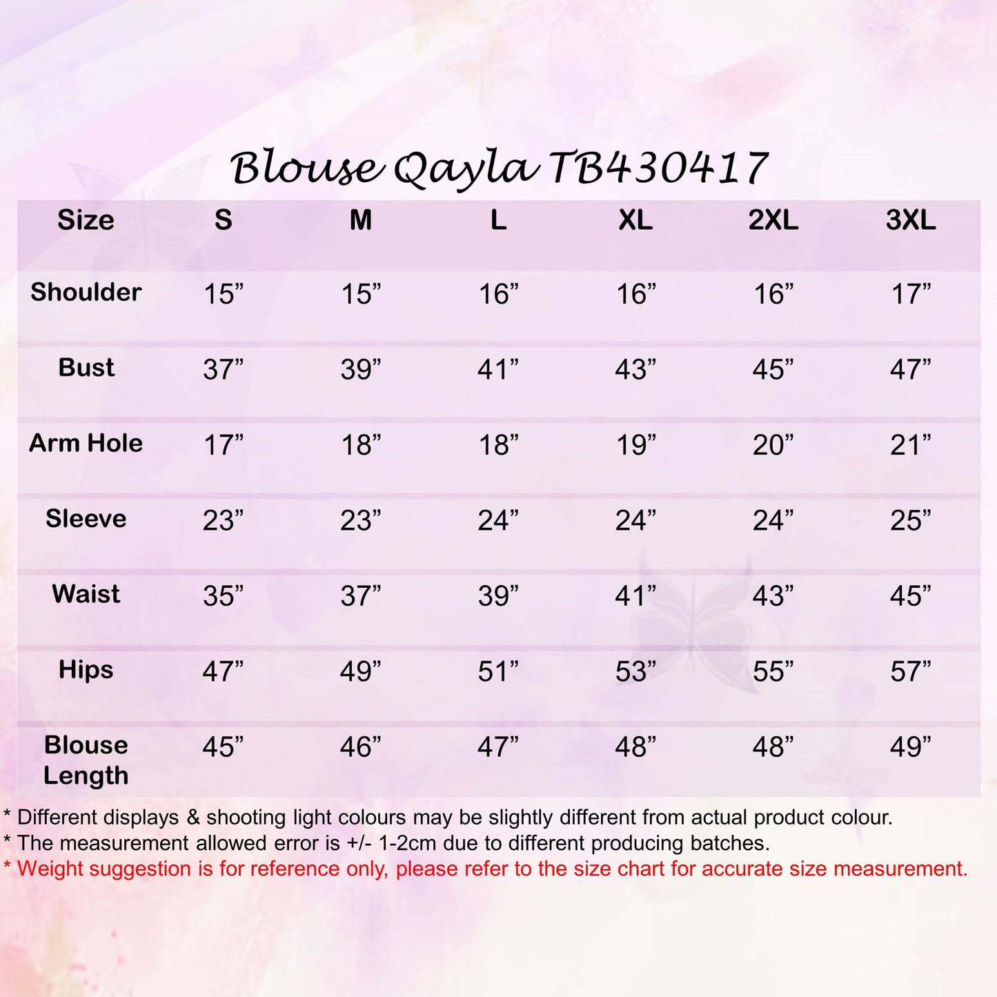 LALEESA BLOUSE QAYLA TB430417 <BF Friendly Series> (TIDAK TERMASUK SKIRT) Long Blouse Muslimah Plus Size Baju Raya 2024