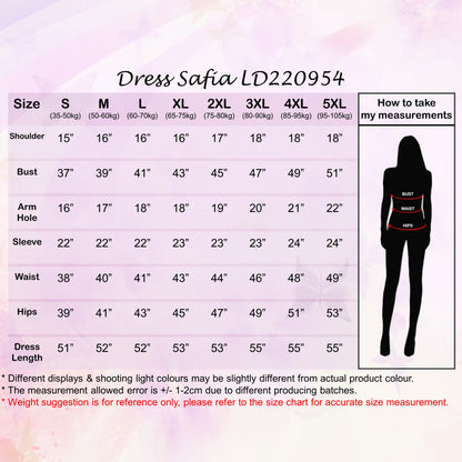 LALEESA DRESS SAFIA LD220954 Dress Muslimah Dress Woman Jubah Muslimah Jubah Abaya Dress Long Dress