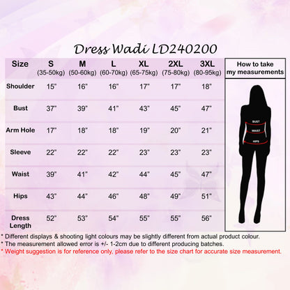 LALEESA DRESS WADI LD240200 Dress Muslimah Dress Woman Jubah Muslimah Jubah Abaya Dress Long Dress