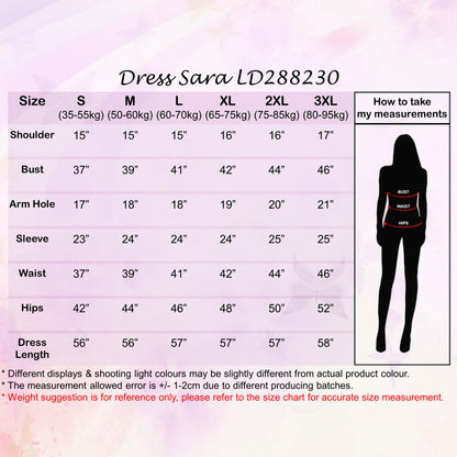 LALEESA DRESS SARA LD288230 Dress Muslimah Dress Woman Jubah Muslimah Jubah Abaya Dress Long Dress