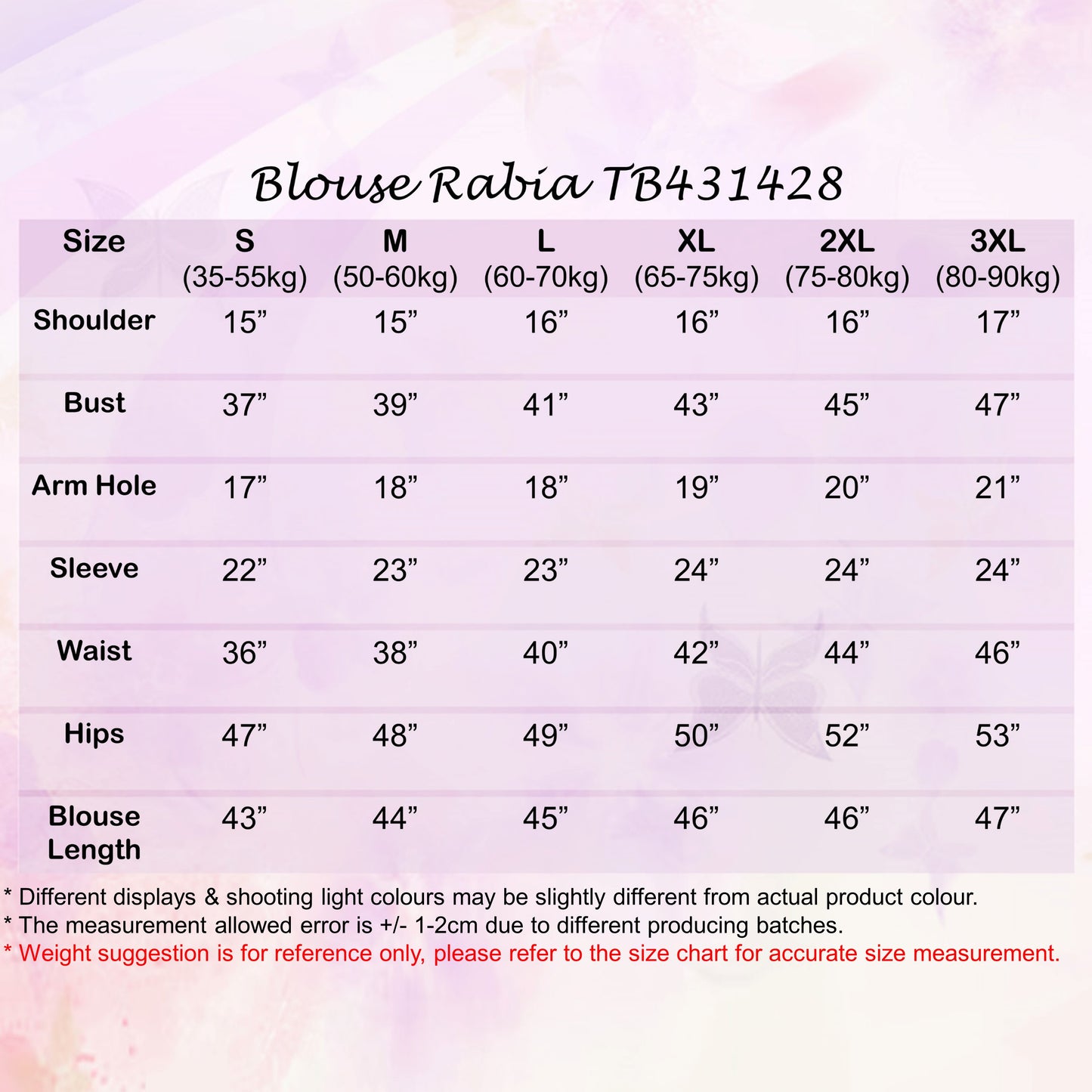 LALEESA TB431428 BLOUSE RABIA Tunic Belt Blouse Muslimah Blouse Women Blouse Baju Muslimah Plus Size Baju Raya 2024