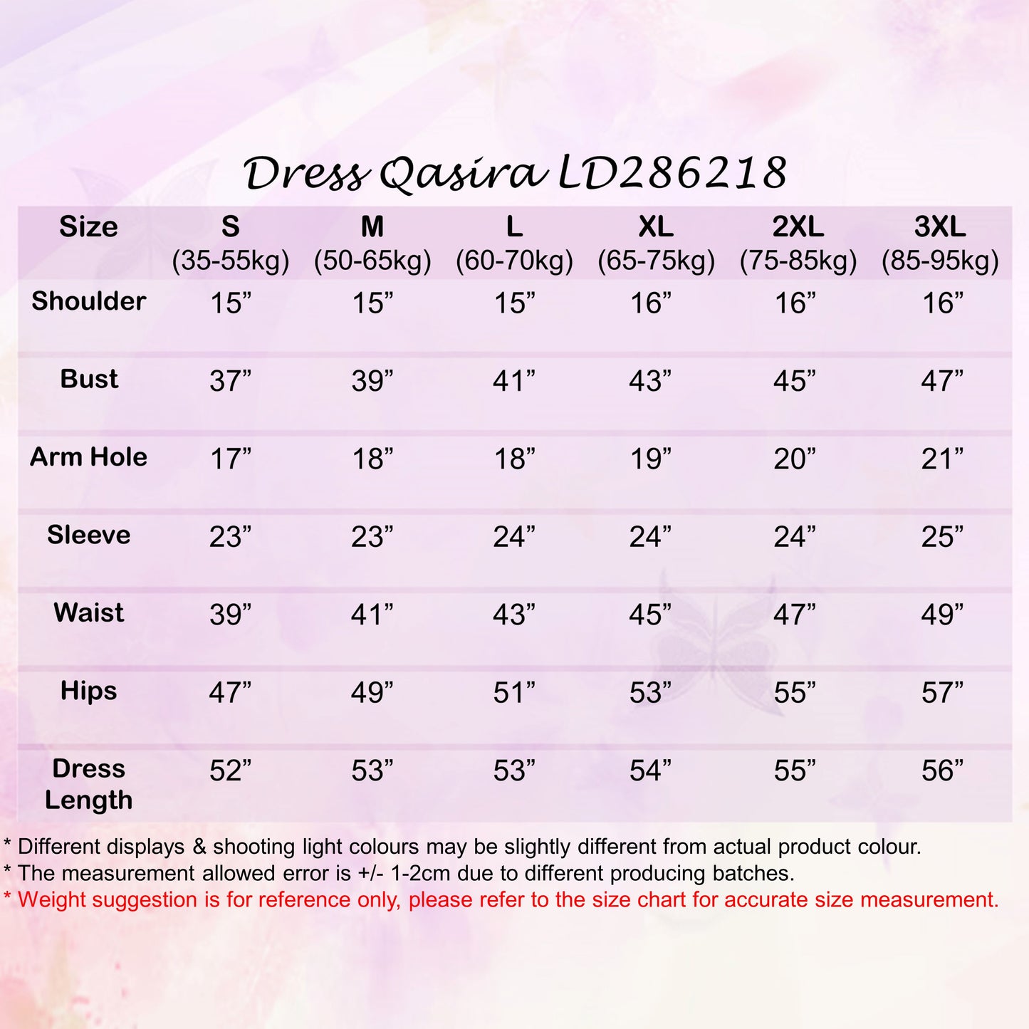 LALEESA DRESS QASIRA LD286218 <BF Friendly Series> Dress Muslimah Dress Women Dress Plus Size Baju Raya 2024