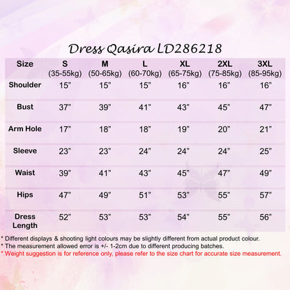 LALEESA DRESS QASIRA LD286218 <BF Friendly Series> Dress Muslimah Dress Women Dress Plus Size Baju Raya 2024