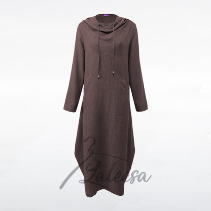 LALEESA DRESS HOODIE MONA LD293285 <Long Hoodie Series> Dress Muslimah Dress Woman Jubah Muslimah