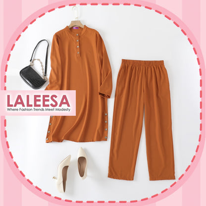 LALEESA (Blouse + Pants) SET KHASHIA SW849856 <BF Friendly Series> 2 Piece Modest Set Wear Plus Size Baju Raya 2024