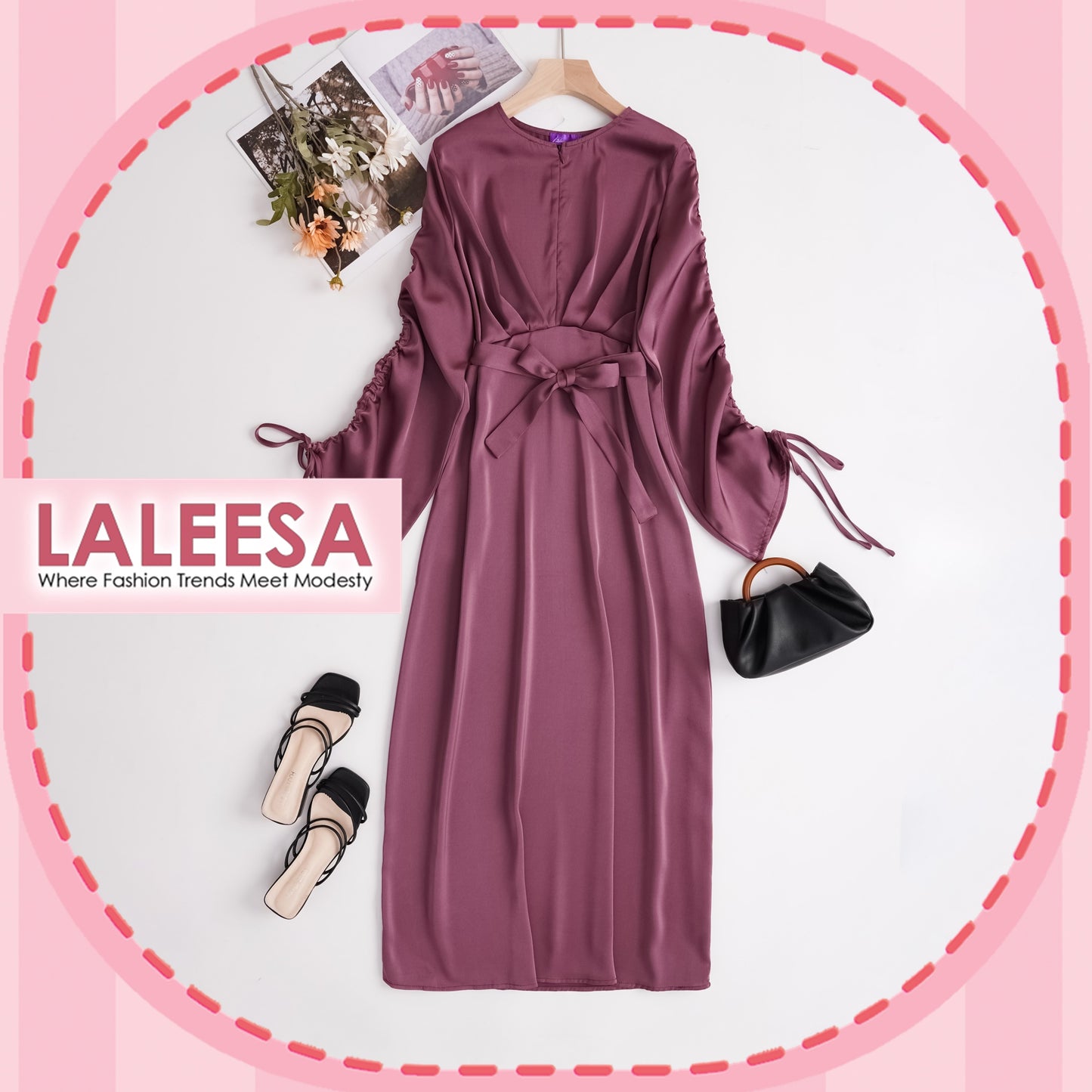 LALEESA DRESS ALIA LD212218 <BF Friendly Series> Dress Muslimah Dress Woman Jubah Muslimah Abaya