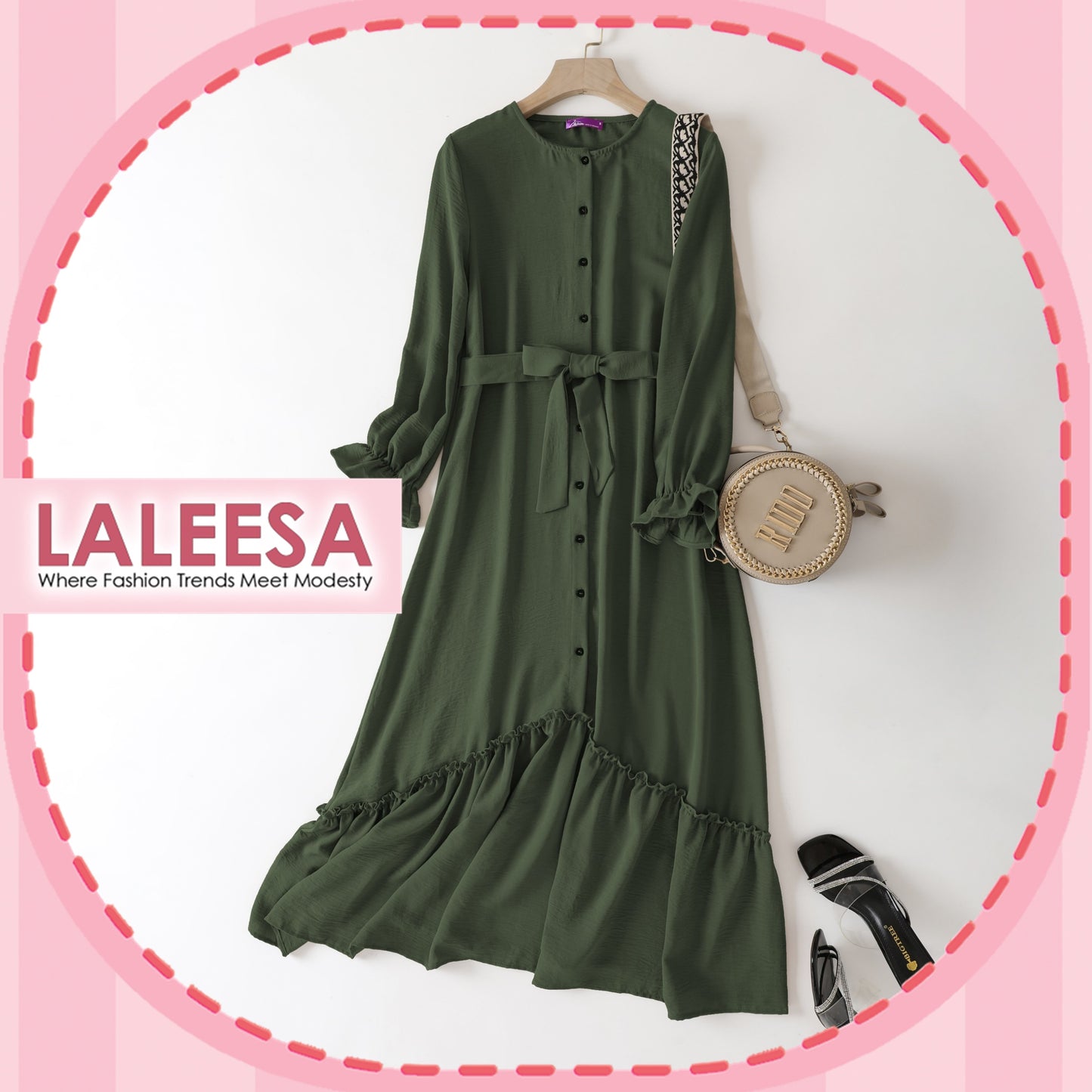 LALEESA DRESS IRTIZA LD274216 <BF Friendly Series> (Ironless) Dress Muslimah Dress Woman Jubah