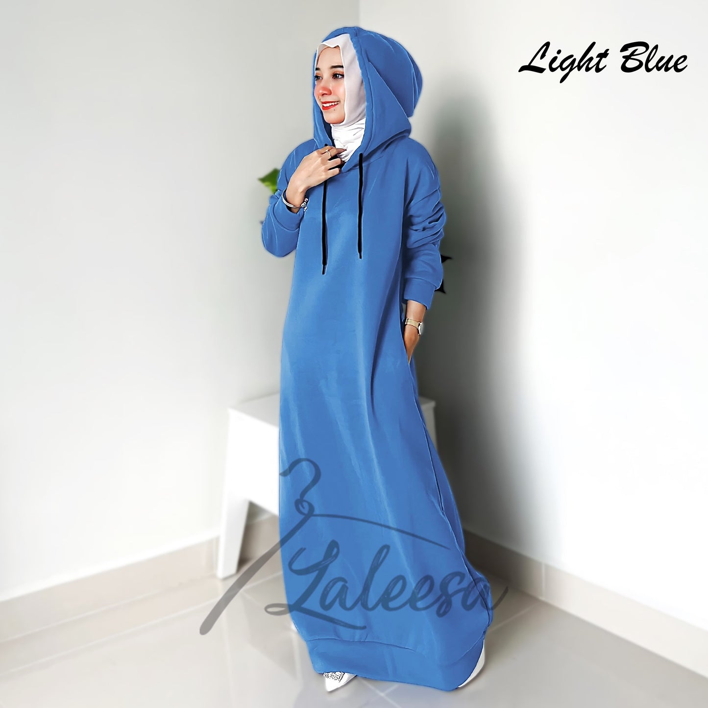 LALEESA DRESS HOODIE CLASSIC LD227527 <Long Hoodie Series> Dress Muslimah Dress Woman Jubah Abaya