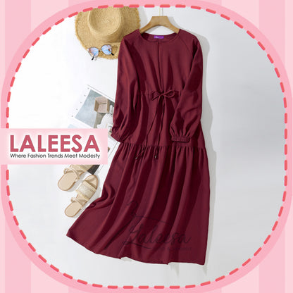 LALEESA DRESS DRAWSTRING LD294296 <BF Friendly Series> (Ironless) Dress Muslimah Dress Woman Jubah