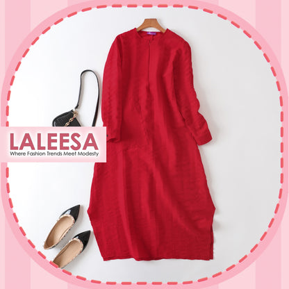 LALEESA DRESS WAFEEQA LD211209 <BF Friendly Series> (Ironless) Dress Muslimah Dress Women Dress Plus Size Baju Raya 2024