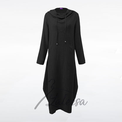 LALEESA DRESS HOODIE MONA LD293285 <Long Hoodie Series> Dress Muslimah Dress Woman Jubah Muslimah