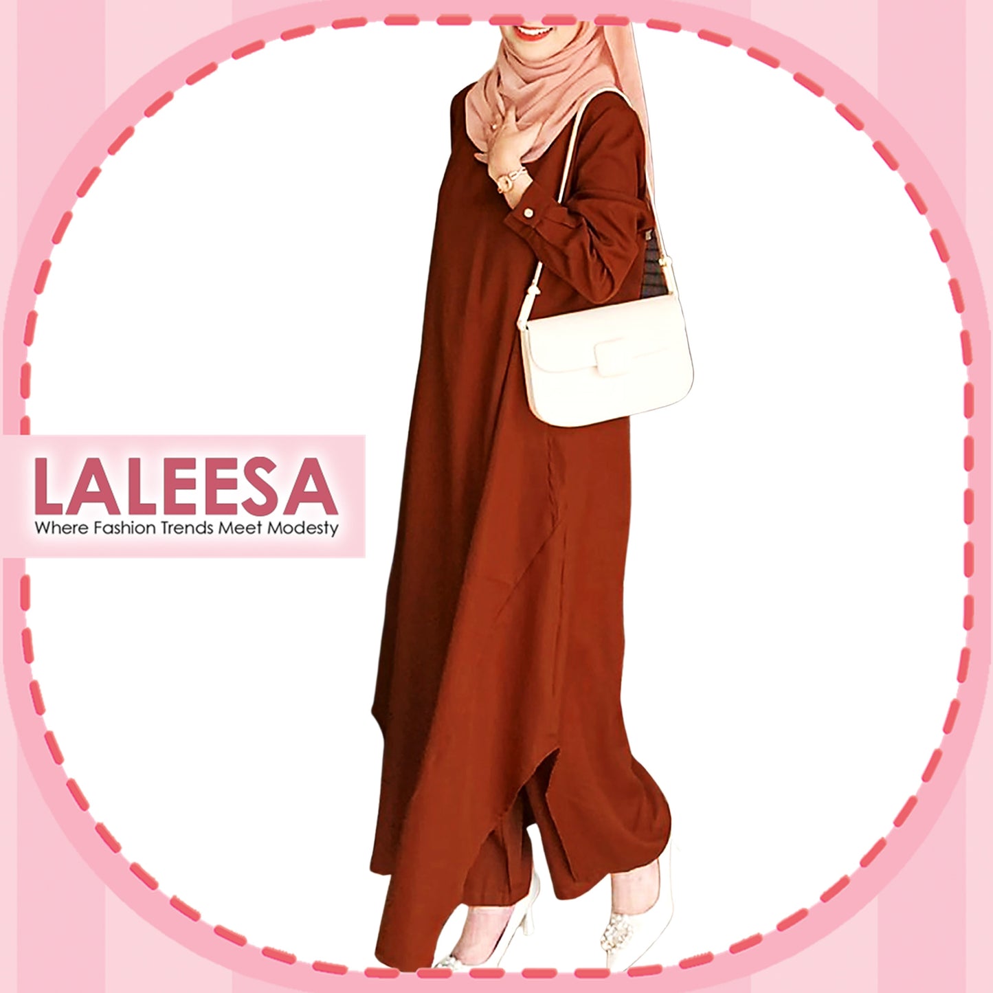 LALEESA (Blouse + Pants) SET FARHANA SW839839 Set Wear Blouse Muslimah Blouse Women Blouse Plus Size Baju Raya 2024