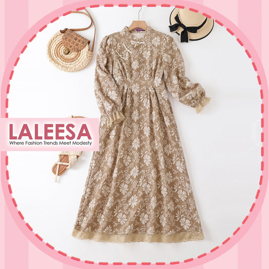 LALEESA DRESS LAURA LD221290 (Small Cutting) Cheongsam Style Qipao Dress Muslimah Dress Women Dress