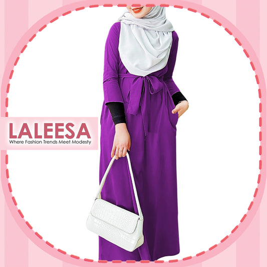 LALEESA DRESS FARAH LD222022 Dress Muslimah Dress Woman Jubah Muslimah Jubah Abaya Dress Long Dress