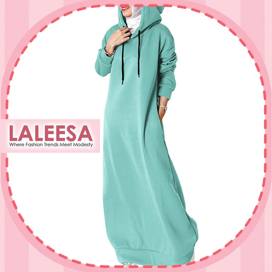 LALEESA DRESS HOODIE CLASSIC LD227527 <Long Hoodie Series> Dress Muslimah Dress Woman Jubah Abaya