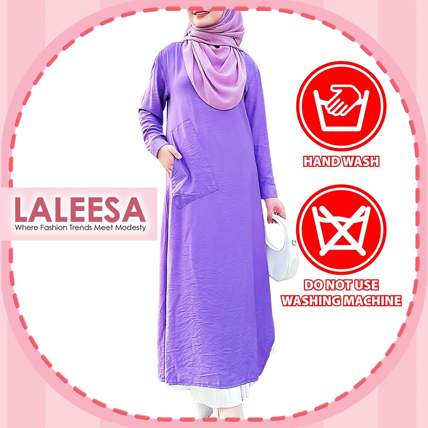 LALEESA DRESS VINTAGE LD221281 Dress Muslimah Dress Woman Jubah Muslimah Jubah Abaya Dress Long Dress