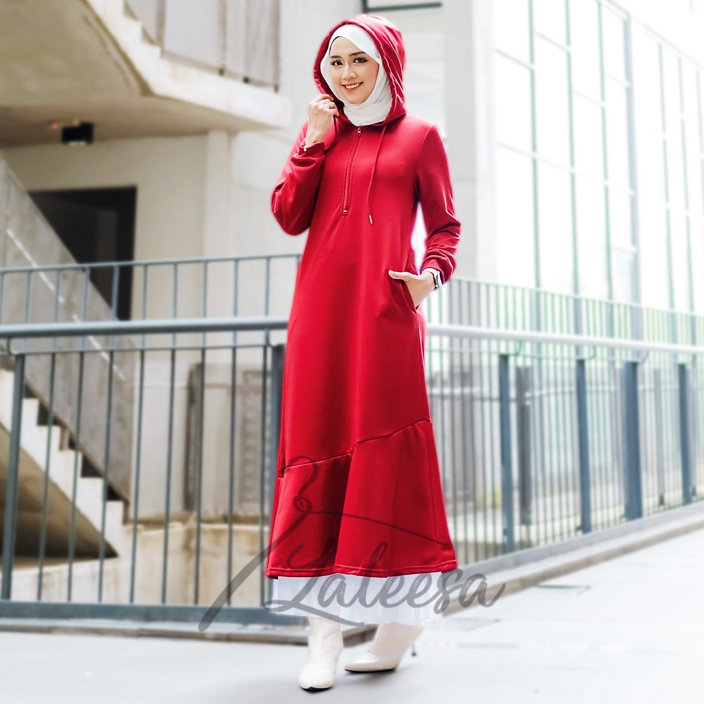 LALEESA DRESS HOODIE FAIDA LD215245 <BF Friendly Series> Dress Muslimah Dress Woman Jubah Muslimah