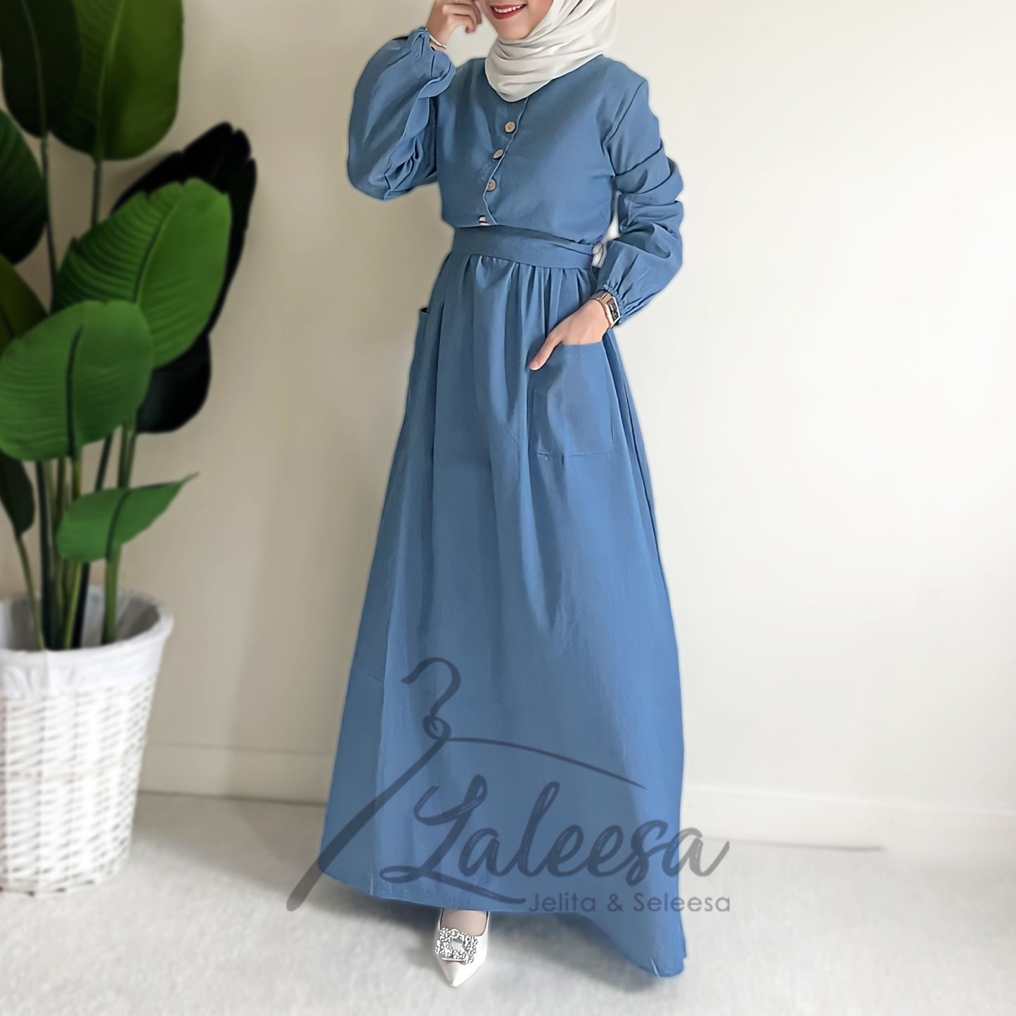 LALEESA DRESS WADDIA LD236206 <BF Friendly Series> Dress Muslimah Dress Women Dress Abaya Plus Size Baju Raya 2024