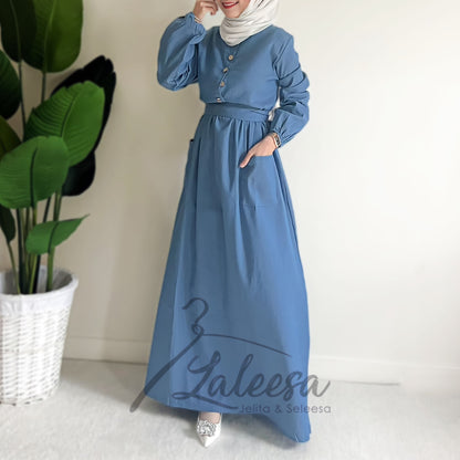 LALEESA DRESS WADDIA LD236206 <BF Friendly Series> Dress Muslimah Dress Women Dress Abaya Plus Size Baju Raya 2024