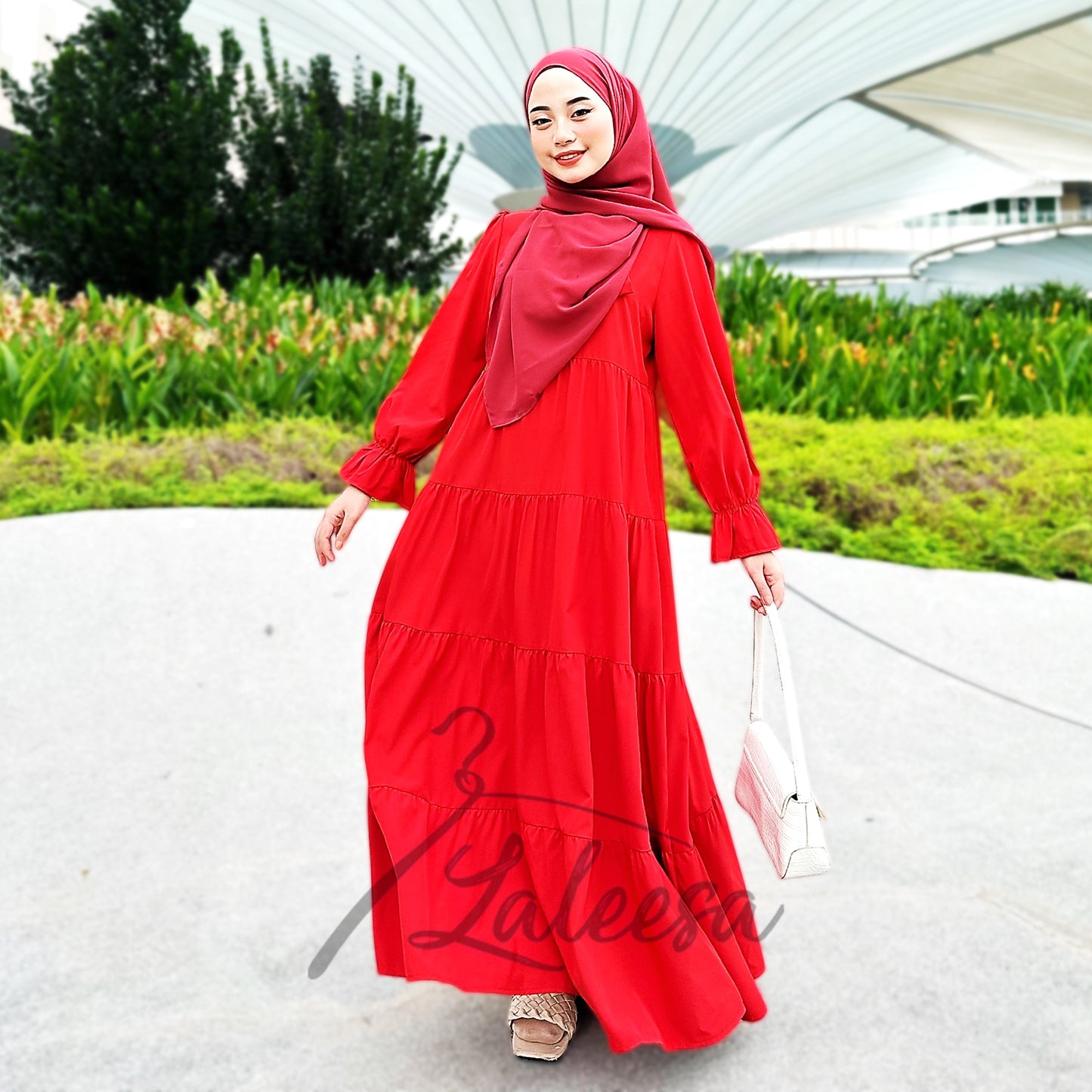 LALEESA DRESS USHNA LD290252 Dress Muslimah Dress Woman Jubah Muslimah Jubah Abaya Dress Long Dress