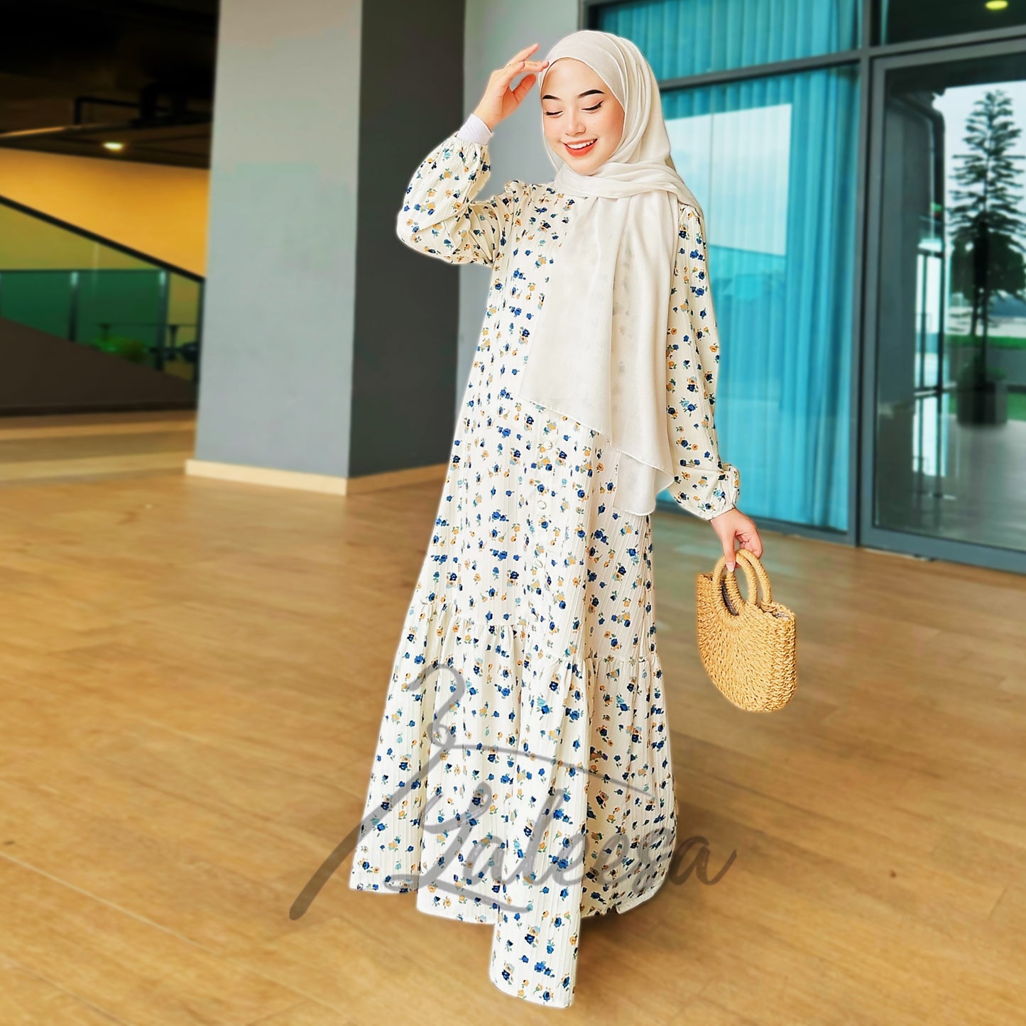 LALEESA DRESS CAMELLIA LD226164 <Korean Series> Korean Style Dress Muslimah Dress Women Dress Plus Size Baju Raya 2024