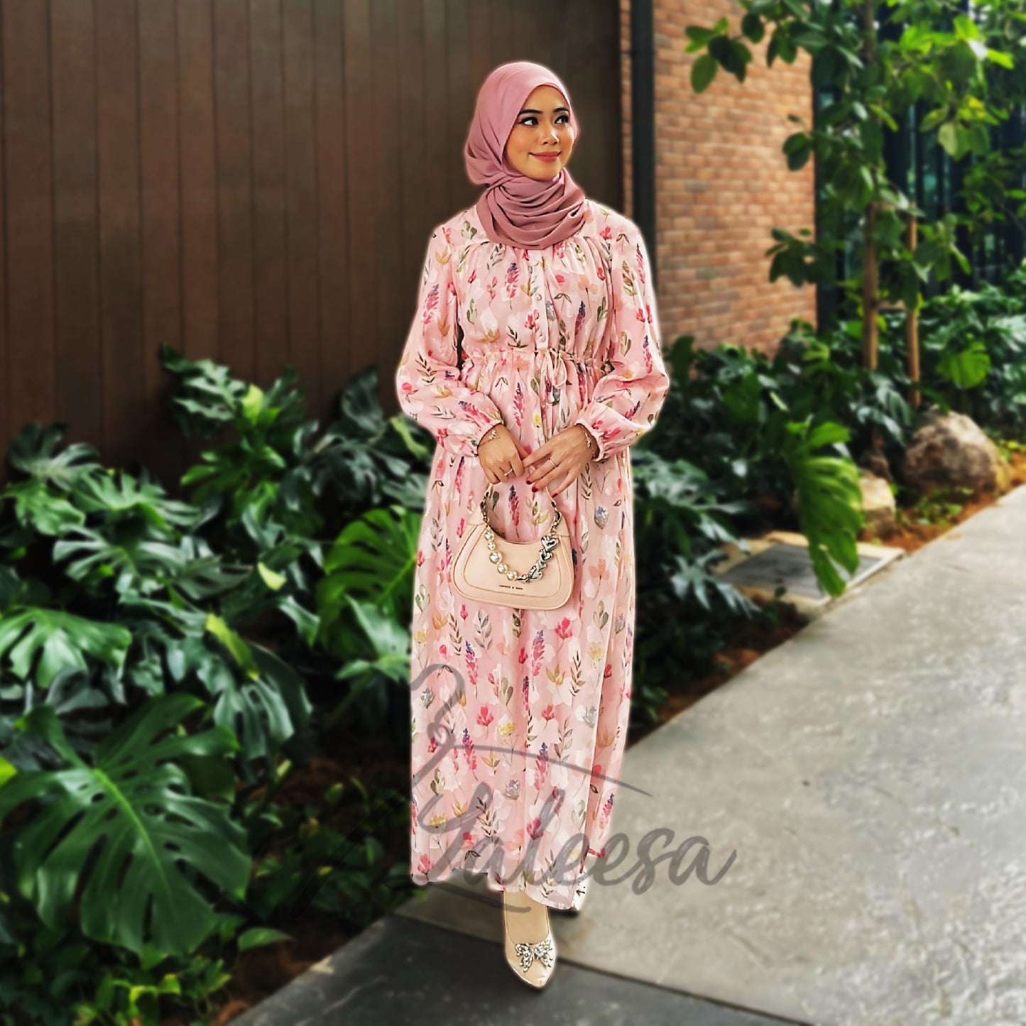 LALEESA DRESS EMILY LD230208 <Korean Series> Dress Muslimah Dress Woman Jubah Muslimah Abaya Dress