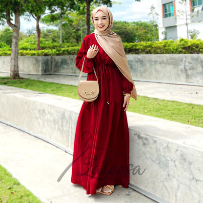 LALEESA DRESS DRAWSTRING LD294296 <BF Friendly Series> (Ironless) Dress Muslimah Dress Woman Jubah