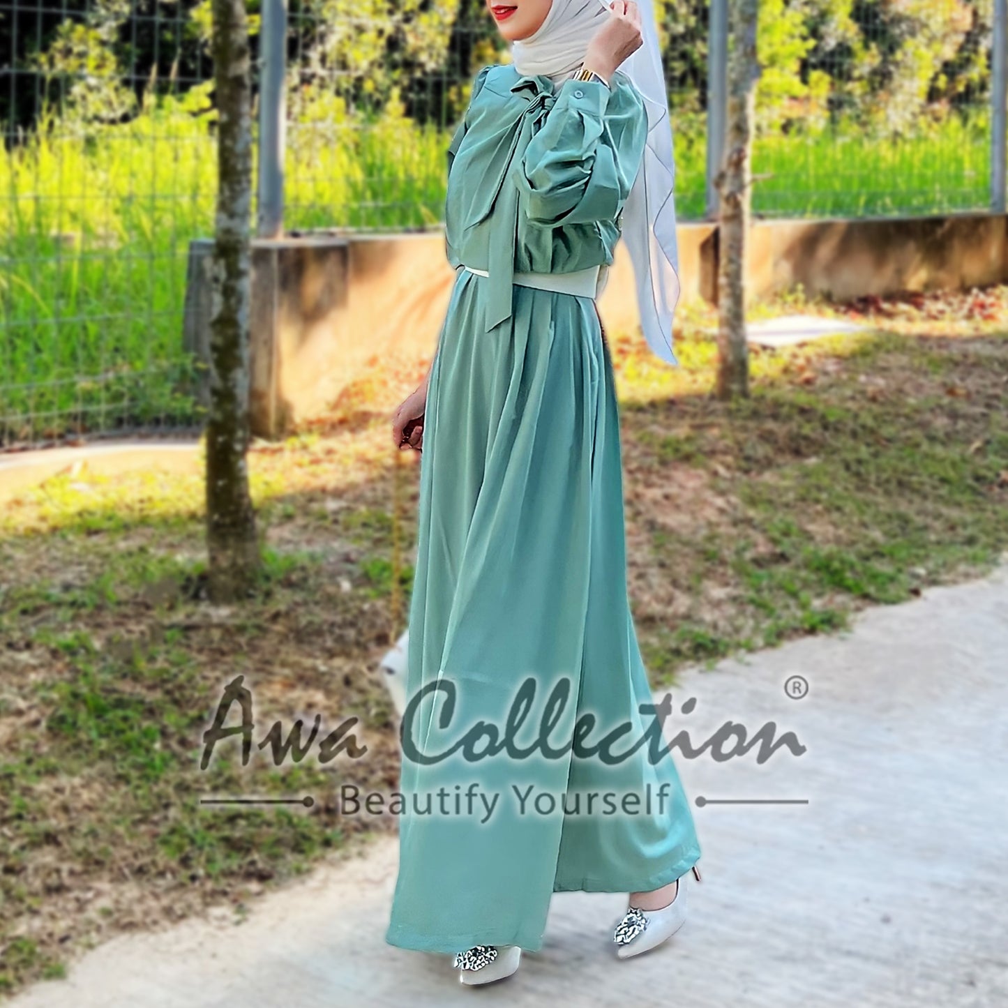 LALEESA Awa Collection DA128171 DRESS TAHMINA Long Dress Muslimah Dress Women Dress Baju Raya 2024