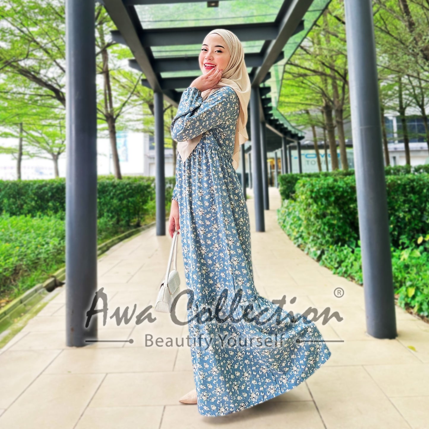 LALEESA Awa Collection DRESS AMIRA DA112112 Dress Muslimah Dress Woman Jubah Muslimah Abaya Dress