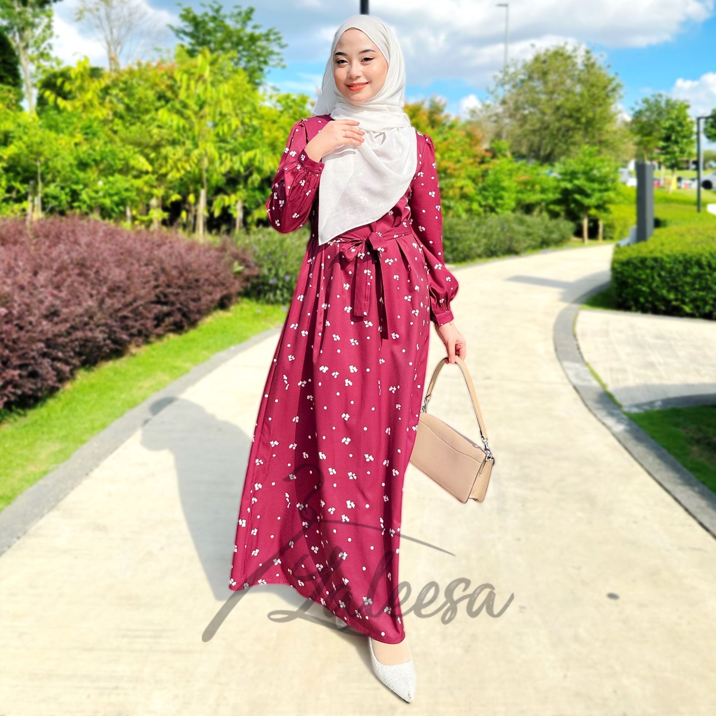 LALEESA DRESS GHINA LD248282 Dress Muslimah Dress Woman Jubah Muslimah Jubah Abaya Dress Long Dress