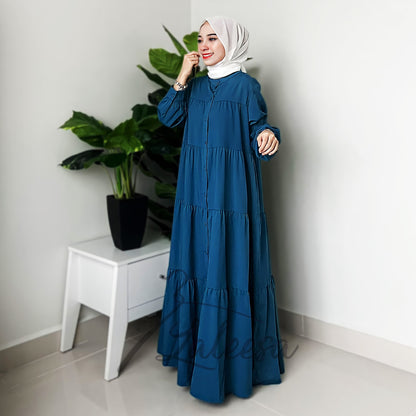 LALEESA DRESS UMAIRA LD263231 <BF Friendly Series> Full Button Down Ruffled Dress Muslimah Dress Plus Size Baju Raya 2024