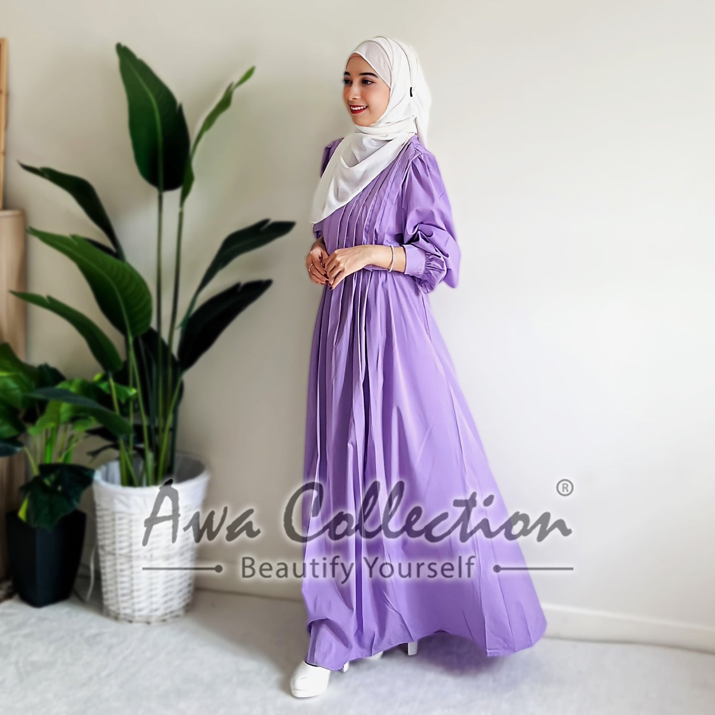 LALEESA Awa Collection DA127162 DRESS SAEEDA Dress Muslimah Dress Women Dress Baju Muslimah Baju Raya 2024