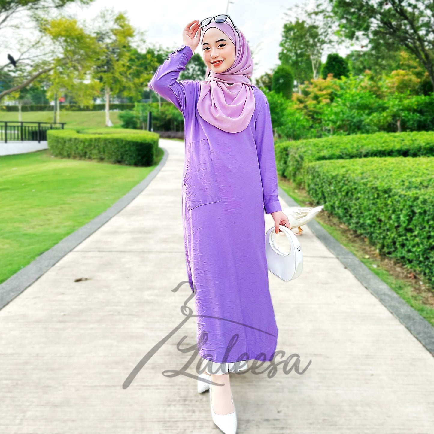 LALEESA DRESS VINTAGE LD221282 Dress Muslimah Dress Woman Jubah Muslimah Jubah Abaya Long Dress