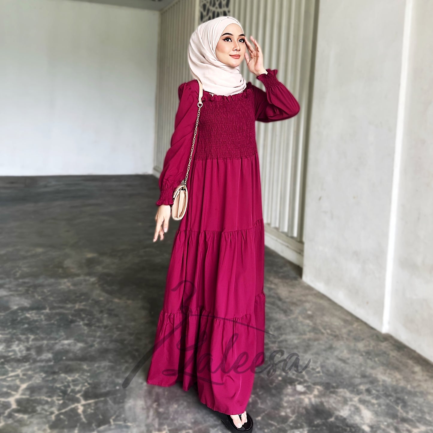 LALEESA DRESS LAMIA LD256264 Dress Muslimah Dress Woman Jubah Muslimah Jubah Abaya Dress Long Dress